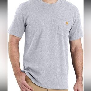 Carhartt Relaxed Fit Heavyweight Men's Light Gray Short Sleeve Tee small baggy